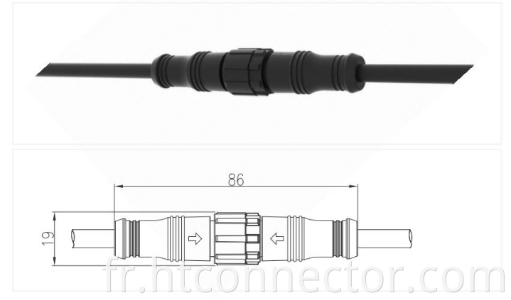 Small round waterproof connector